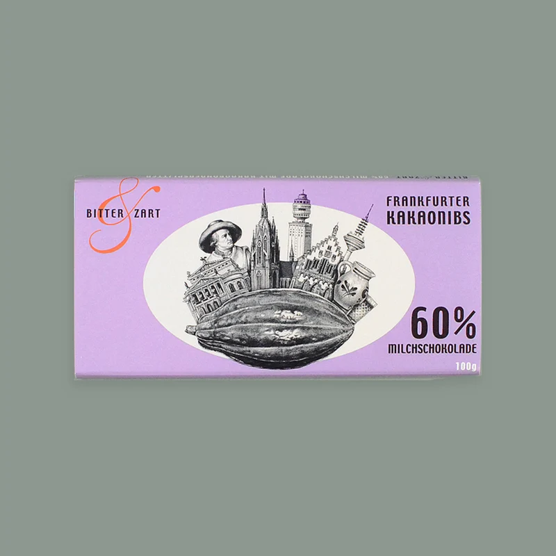 Bitter & Zart 'Frankfurter Kakaonibs' (60% Milchschokolade)
