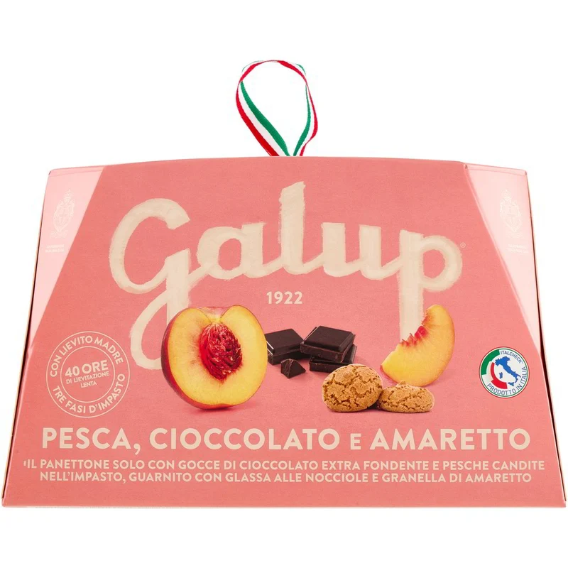 GALUP Panettone Pfirsich, Schokolade & Amaretto 750g | Exklusiv Kaufen