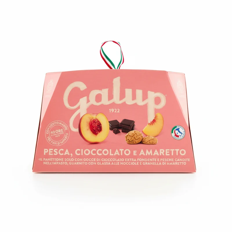 GALUP Panettone Pfirsich, Schokolade & Amaretto 750g | Exklusiv Kaufen