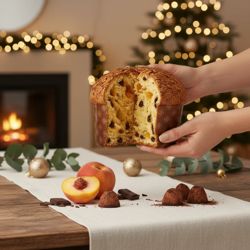 GALUP Panettone Pfirsich, Schokolade & Amaretto 750g | Exklusiv Kaufen