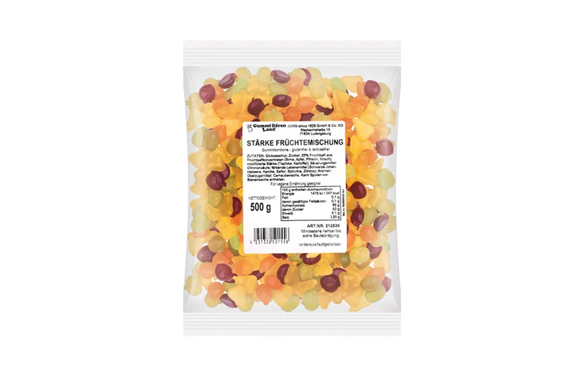 Fruchtgummi Früchtemischung – mit Fruchtsaft, ohne Gelatine