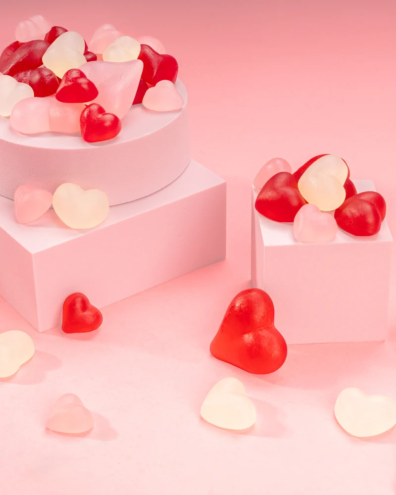 Fruchtgummi Herzen-Mischung – ohne Gelatine