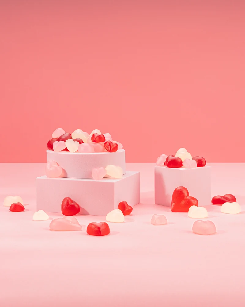 Fruchtgummi Herzen-Mischung – ohne Gelatine