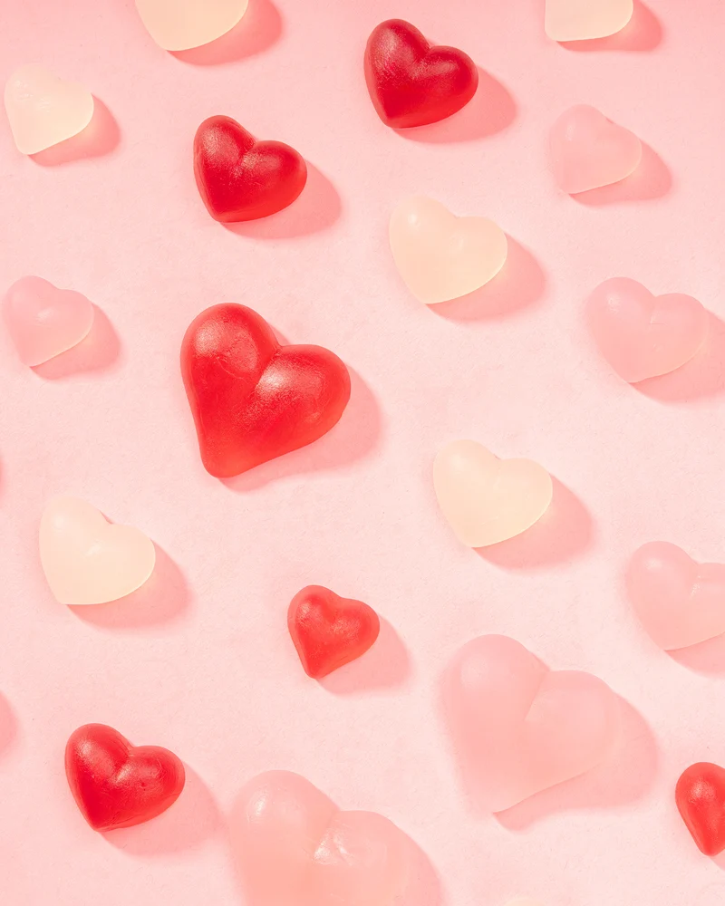 Fruchtgummi Herzen-Mischung – ohne Gelatine