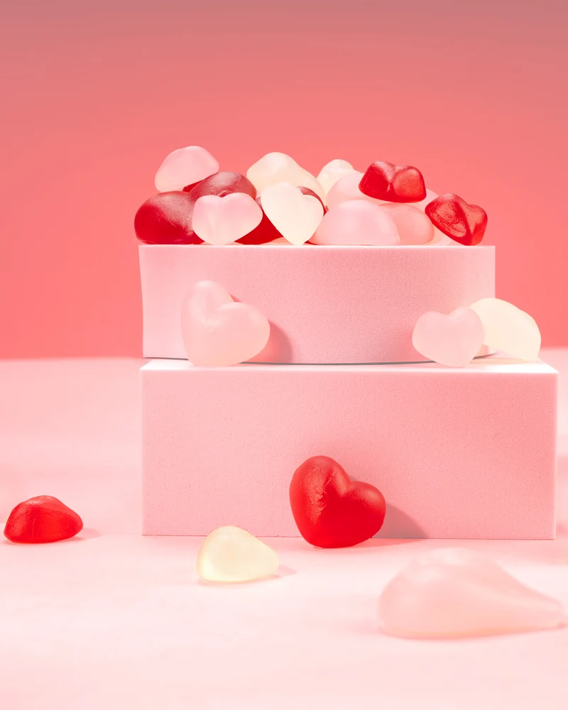 Fruchtgummi Herzen-Mischung – ohne Gelatine