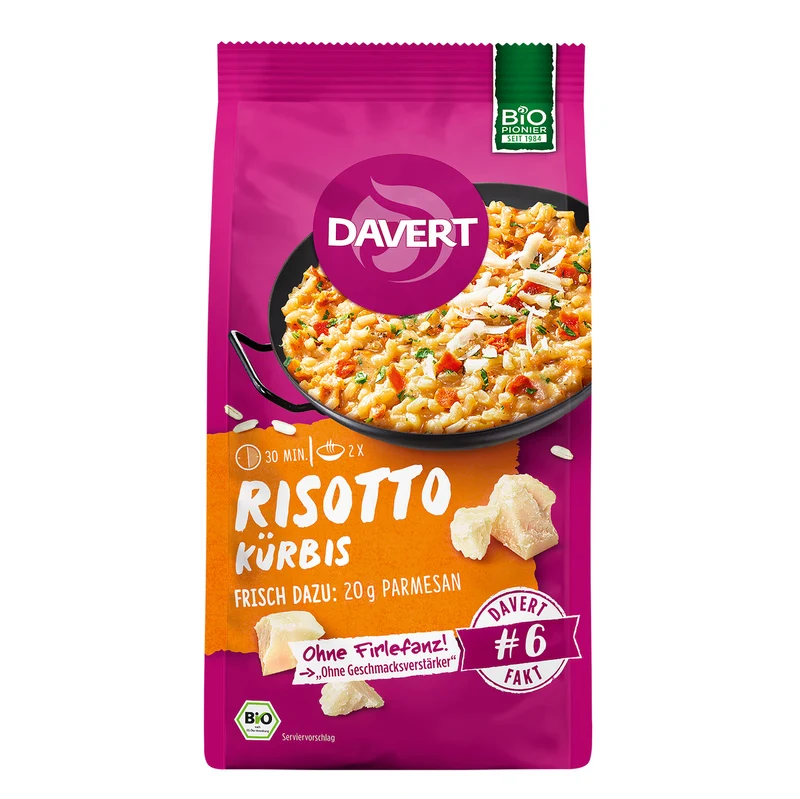 Davert Risotto Kürbis - Vegan & Bio, 170g