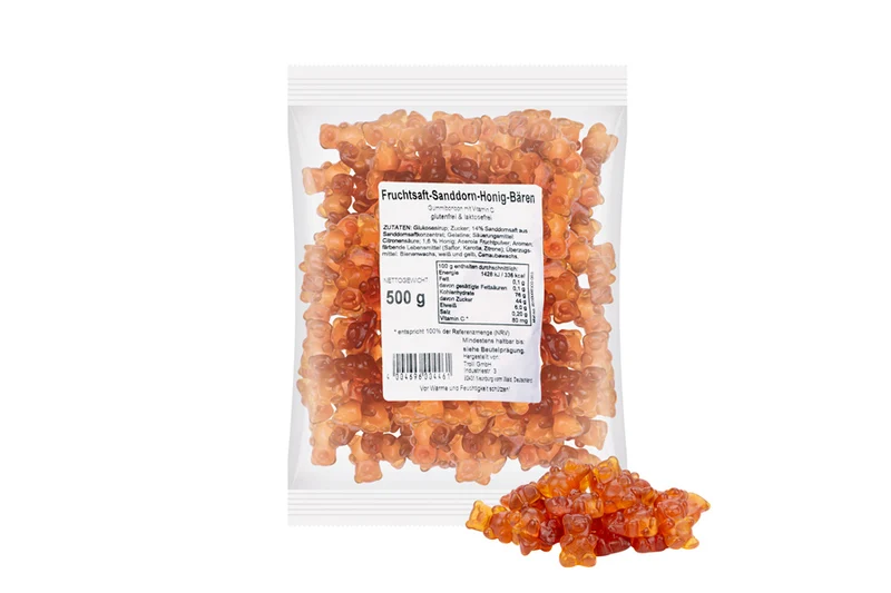 Fruchtgummi Sanddorn-Honig-Bären – Klassiker