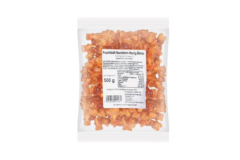 Fruchtgummi Sanddorn-Honig-Bären – Klassiker