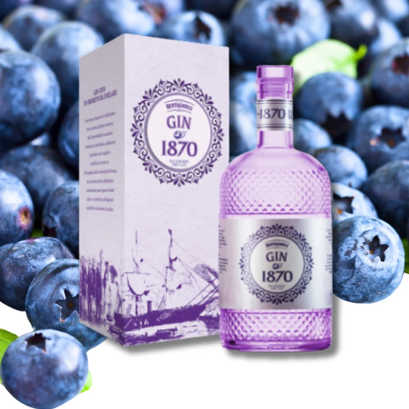 BERTAGNOLLI - Gin 1870 Raspberry und Blueberry Dry Gin - 70cl.
