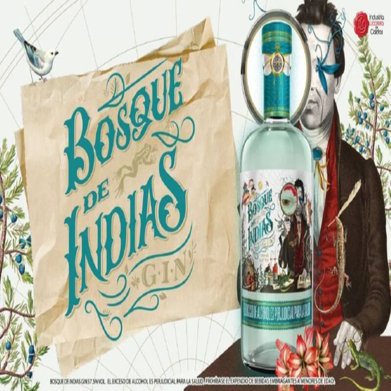 ILC - BOSQUE DE INDIAS GIN 37,5%vol. - 70cl.