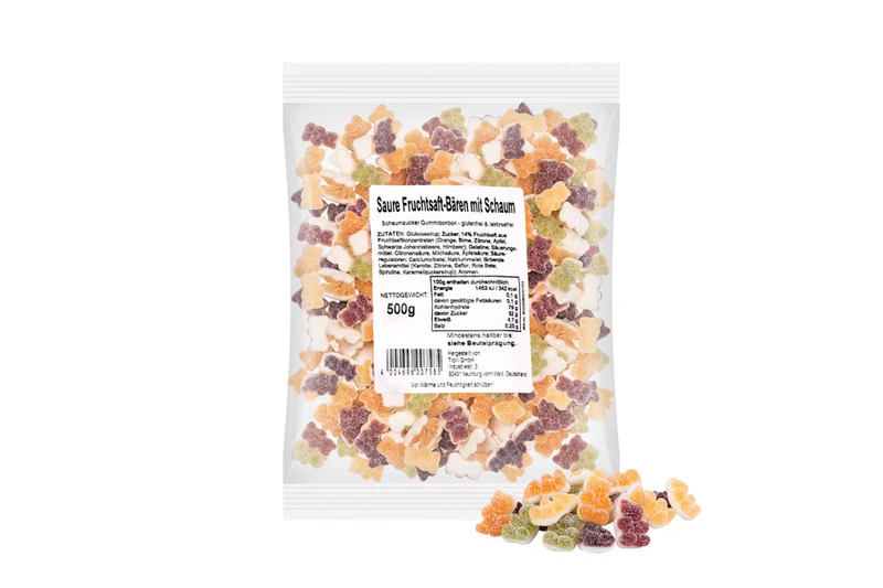 Fruchtgummi Fruchtsaftbären – sauer