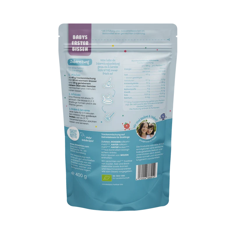 little BITIES Bratlinge für Babys - Trockenmischung, 400g
