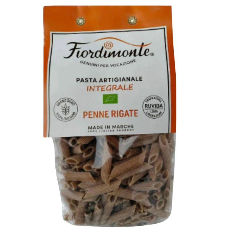 Fiordimonte Vollkorn Penne Rigate - Vegan & Bio, 500g
