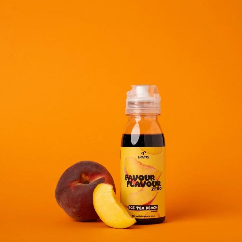 LiqVits Favour Flavour Ice Tea Peach Sirup - Vegan & Zero, 200ml