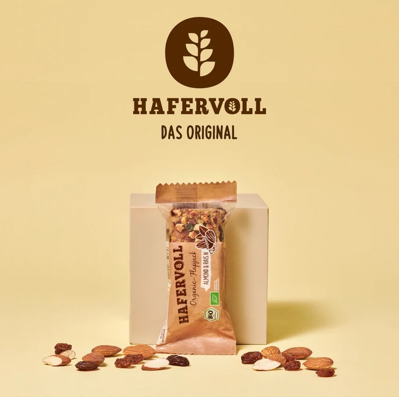 Hafervoll Almond & Raisin Flapjack - Bio & Palmölfrei, 18x60g