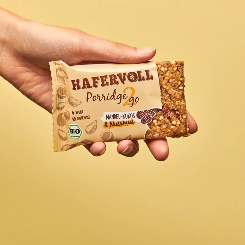 Hafervoll Porridge2Go Mandel - Bio & Vegan, 55 g