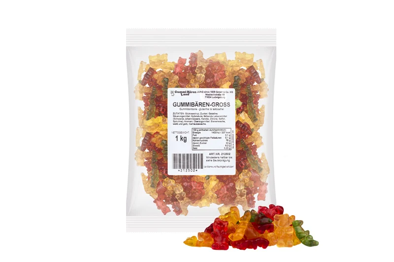 Fruchtgummi Gummibären – groß