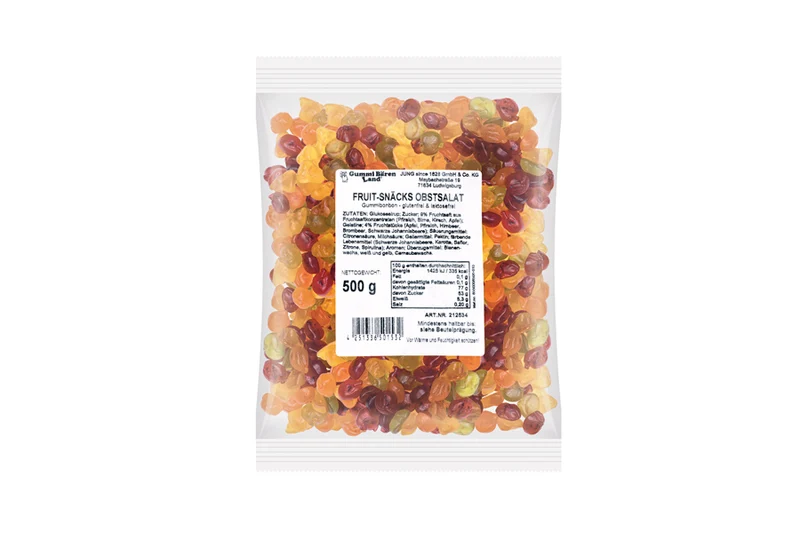 Fruchtgummi Obstsalat – mit Fruchtstückchen