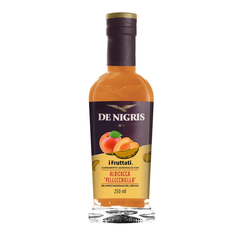 DE NIGRIS Condimento Agrodolce mit Pellecchiella-Aprikose Aceto – 250 ml
