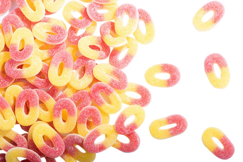 Trolli Fruchtgummi Pfirsichringe – sauer