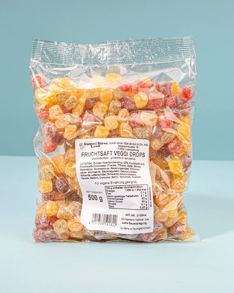 Fruchtgummi Veggi Drops – ohne Gelatine