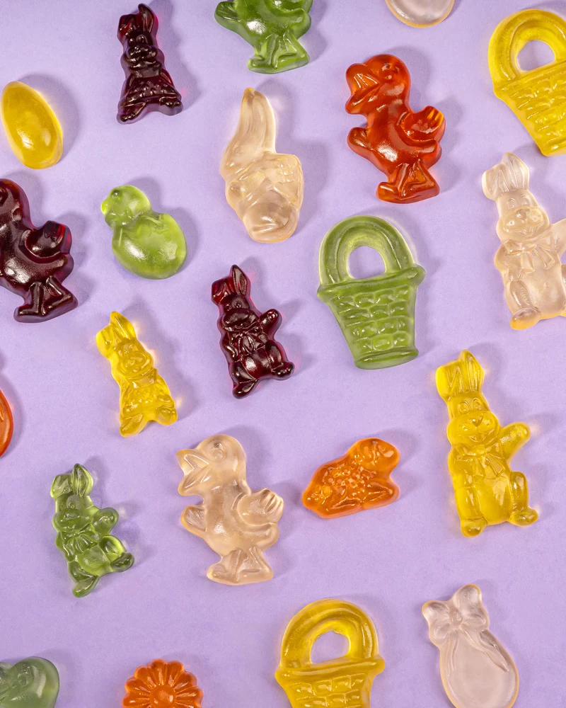 Fruchtgummi Ostermischung – mit Fruchtsaft