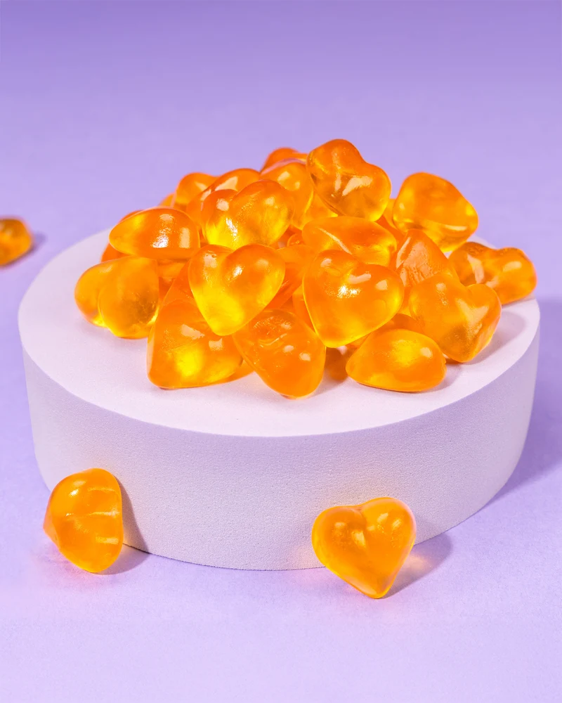 Fruchtgummi Marillen Herzen – mit Fruchtsaft