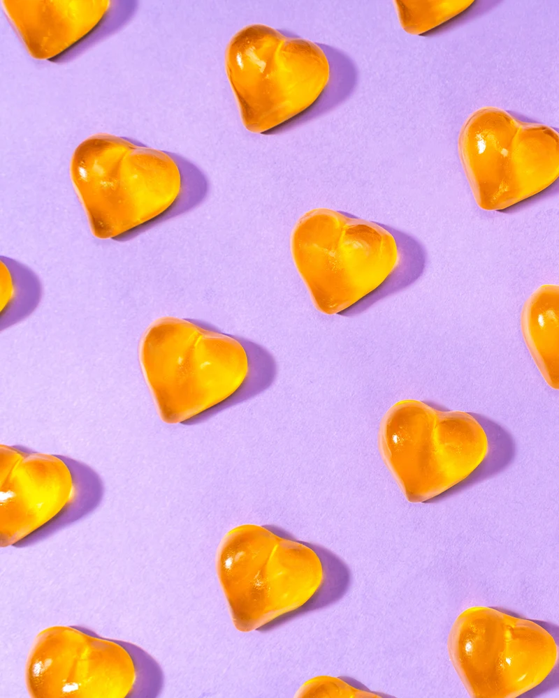 Fruchtgummi Marillen Herzen – mit Fruchtsaft