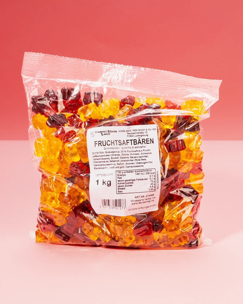 Fruchtgummi Bären – mit Fruchtsaft