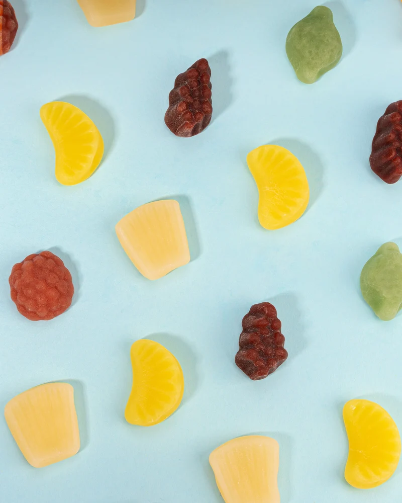 Fruchtgummi Tahiti Salat – mit Fruchtsaft
