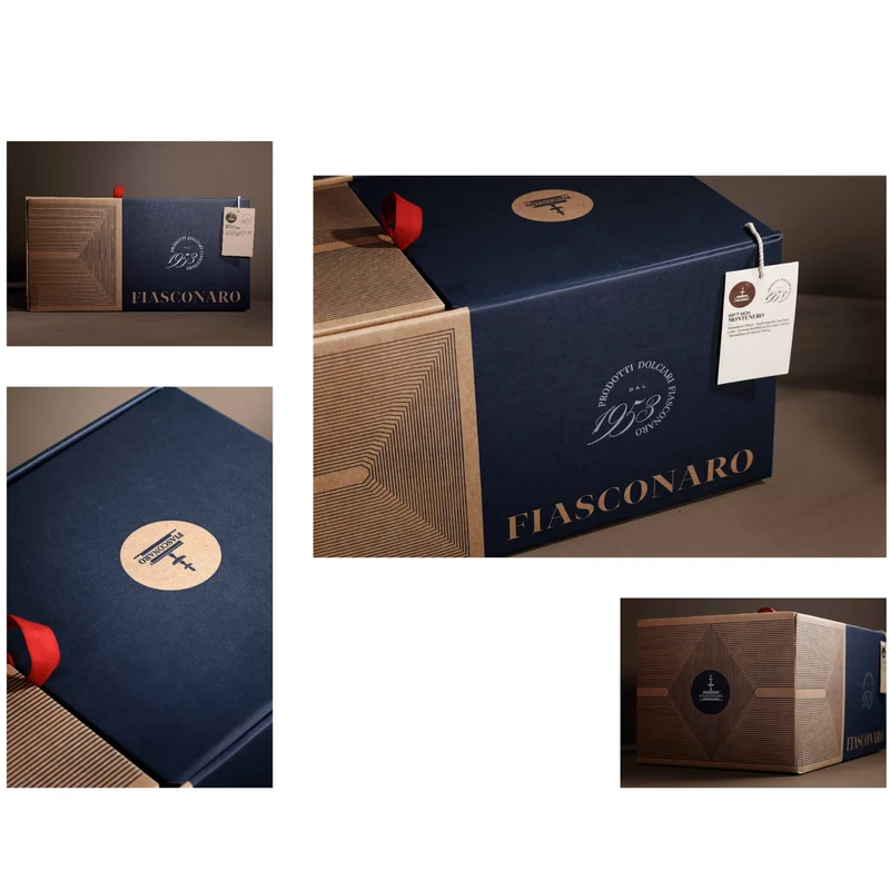 FIASCONARO Luxus-Geschenkset "Strenna Degustazione" (Doppel-Panettone Präsentkorb mit Zitrusfrüchten, Schokolade & Fruchtaufstrichen)