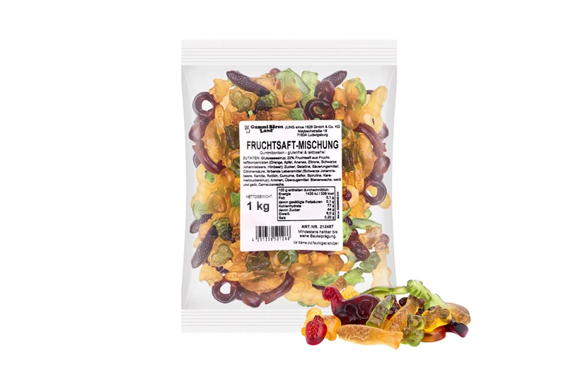 Fruchtgummi Mischung – mit Fruchtsaft