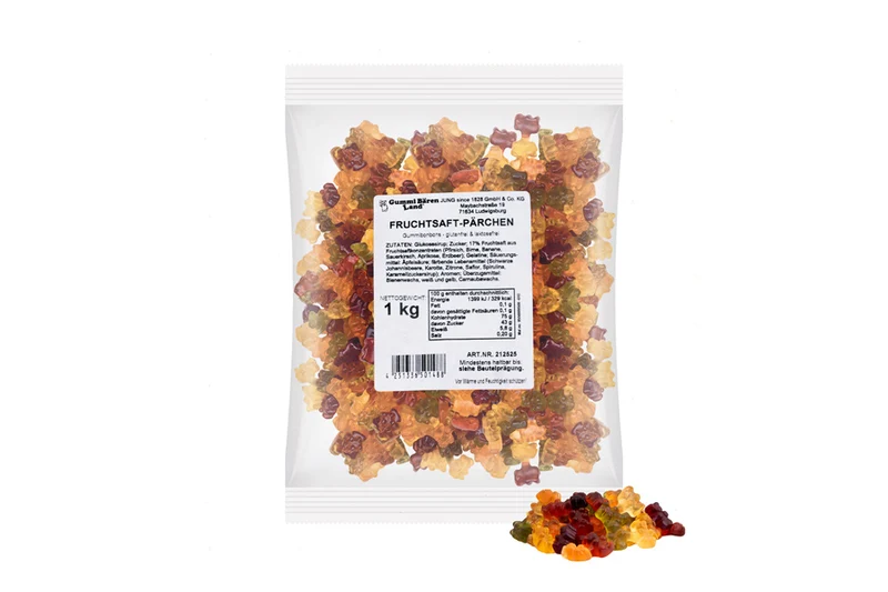 Fruchtgummi Bären-Paar – mit Fruchtsaft
