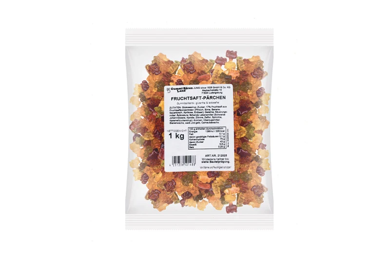 Fruchtgummi Bären-Paar – mit Fruchtsaft