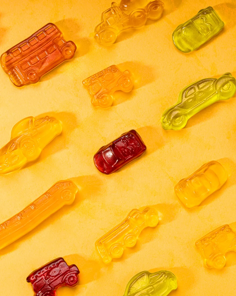 Fruchtgummi Autos – mit Fruchtsaft