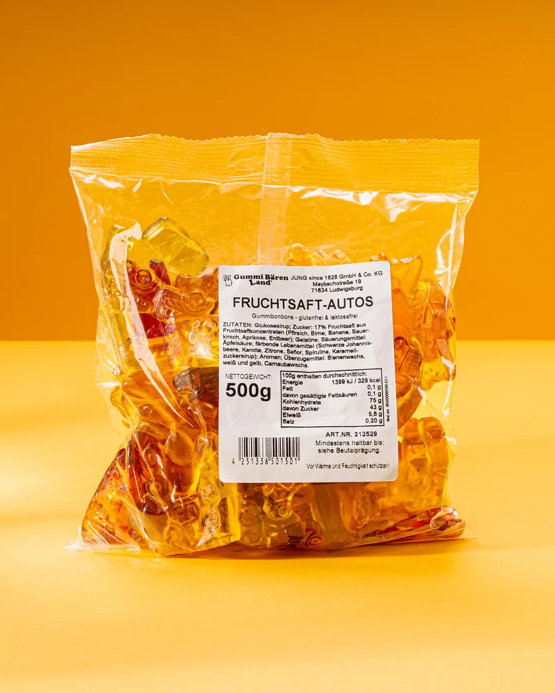 Fruchtgummi Autos – mit Fruchtsaft