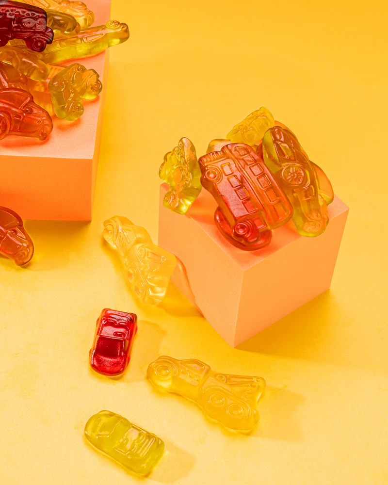 Fruchtgummi Autos – mit Fruchtsaft