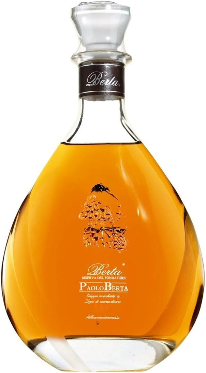 PAOLO BERTA Grappa mit Holzkisten - 70cl