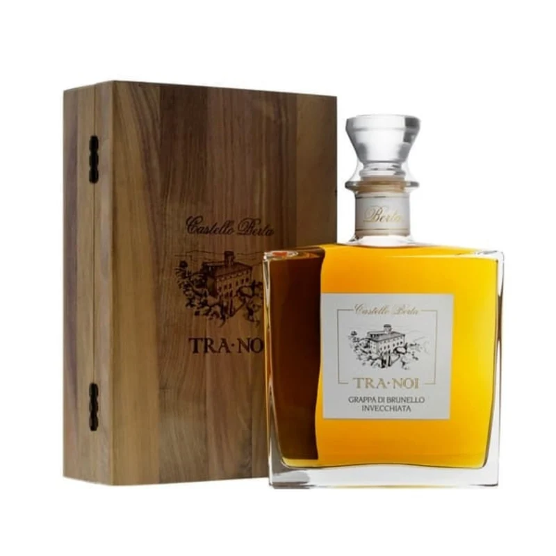 BERTA Grappa TRA NOI Brunello mit Holzkiste - 70cl