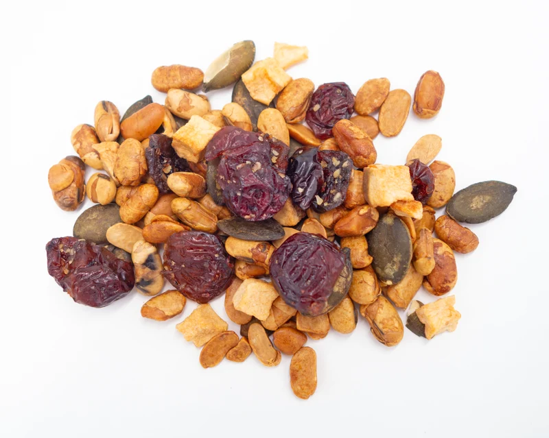 Landgarten Bio Müsli- oder Salattopping / Protein Snack Mix - Cranberry & Apfel, 15g