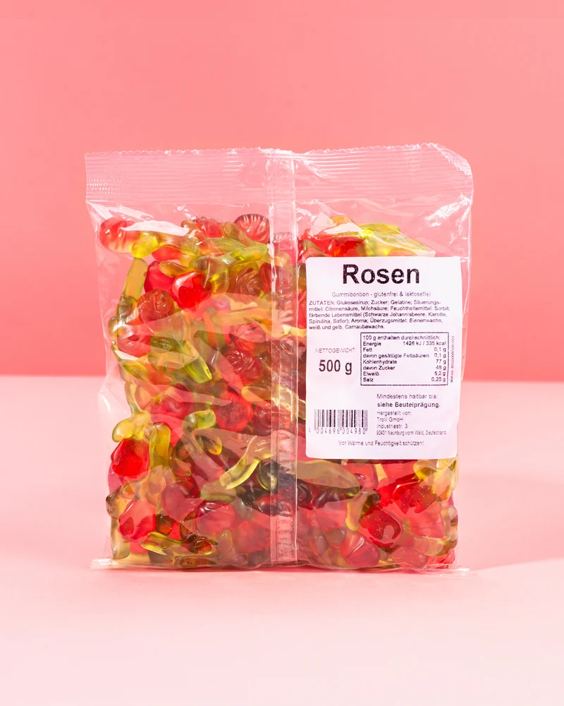 Fruchtgummi Rosen mit Stiel – Klassiker