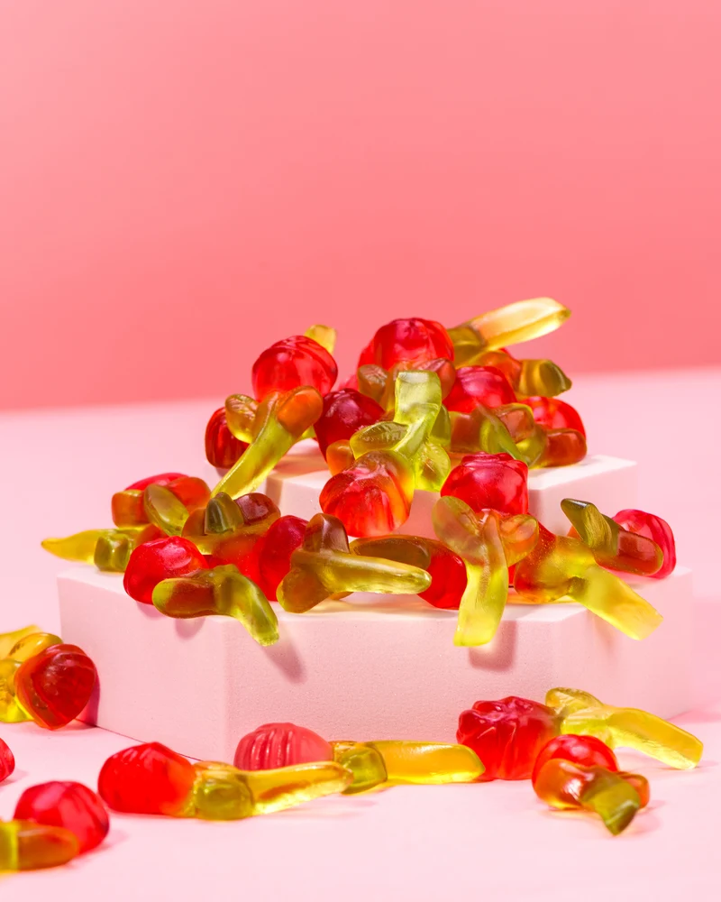 Fruchtgummi Rosen mit Stiel – Klassiker