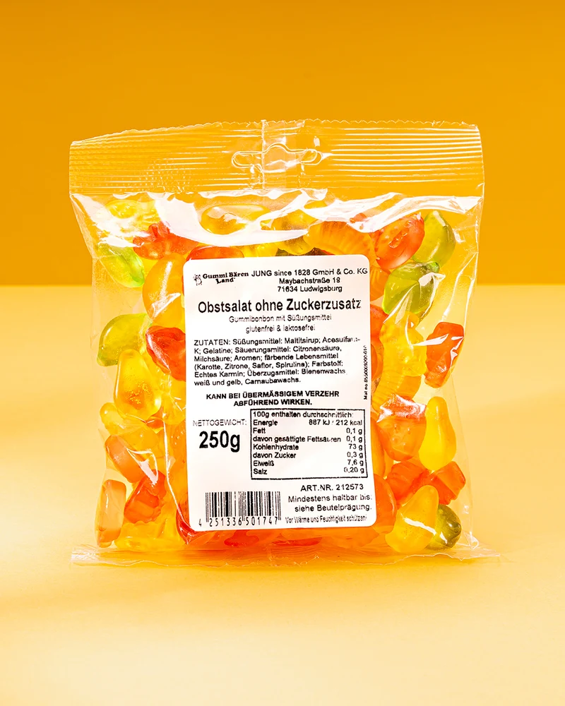 Fruchtgummi Obstsalat – zuckerfrei