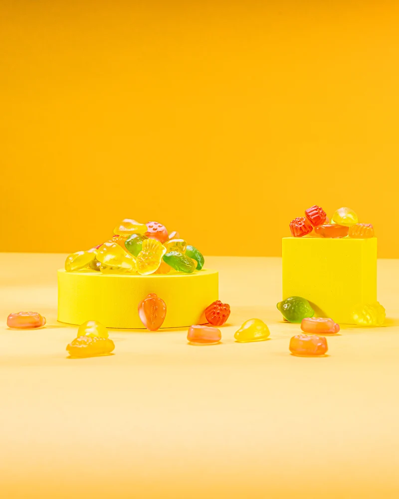 Fruchtgummi Obstsalat – zuckerfrei