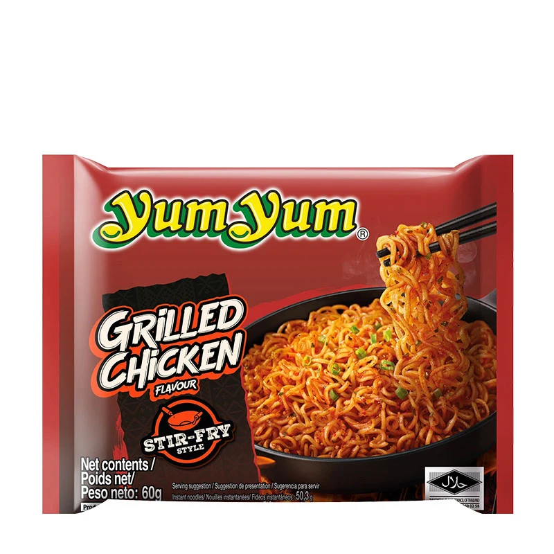Gegrilltes Hähnchen Instantnudeln Yum Yum