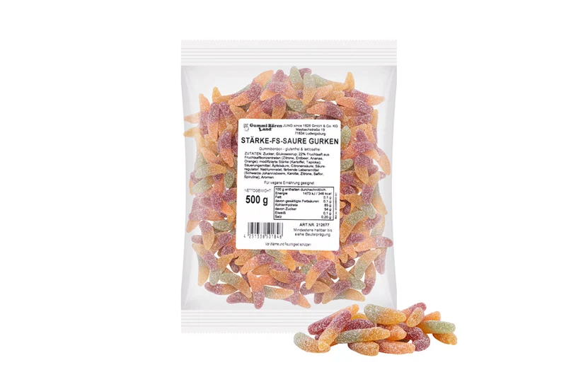 Fruchtgummi Gurken – ohne Gelatine