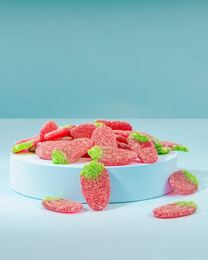 Fruchtgummi Erdbeeren – sauer und ohne Gelatine