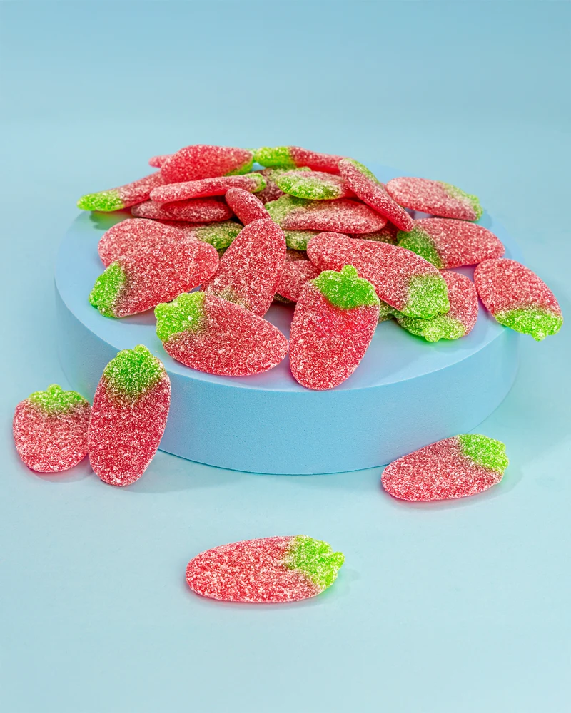 Fruchtgummi Erdbeeren – sauer und ohne Gelatine