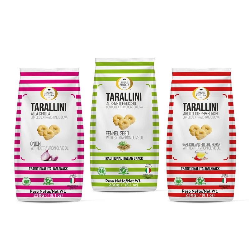TERRE DI PUGLIA Tarallini - Traditionelle Apulische Snacks 230g