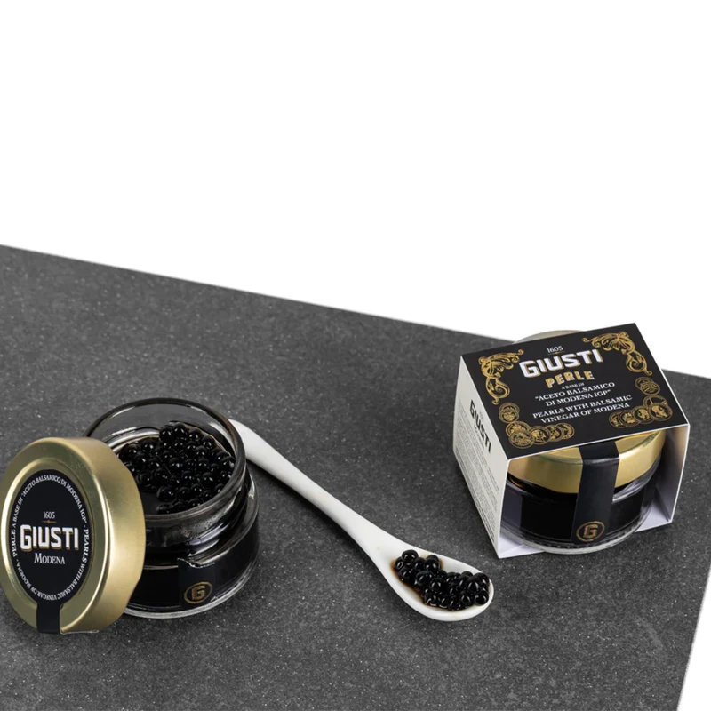 GIUSEPPE GIUSTI Balsamico Perlen:Das schwarze Gold von Modena - 50g